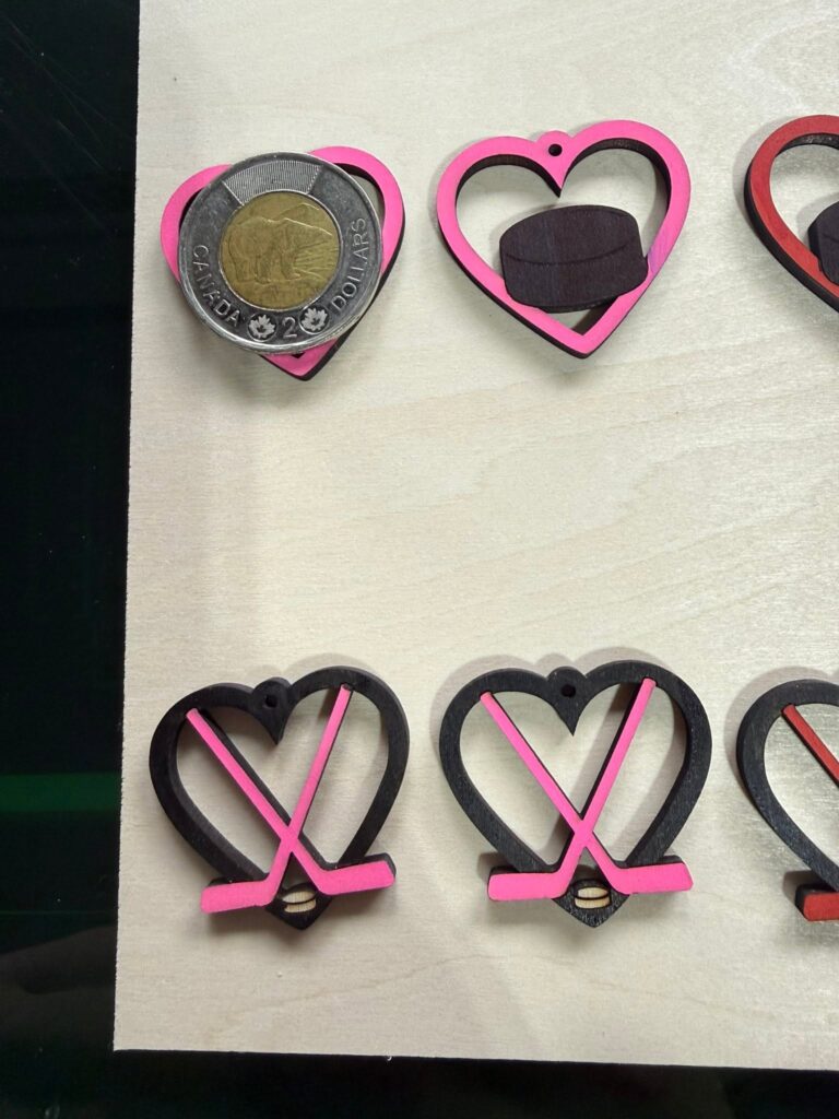 Hockey Heart Earrings