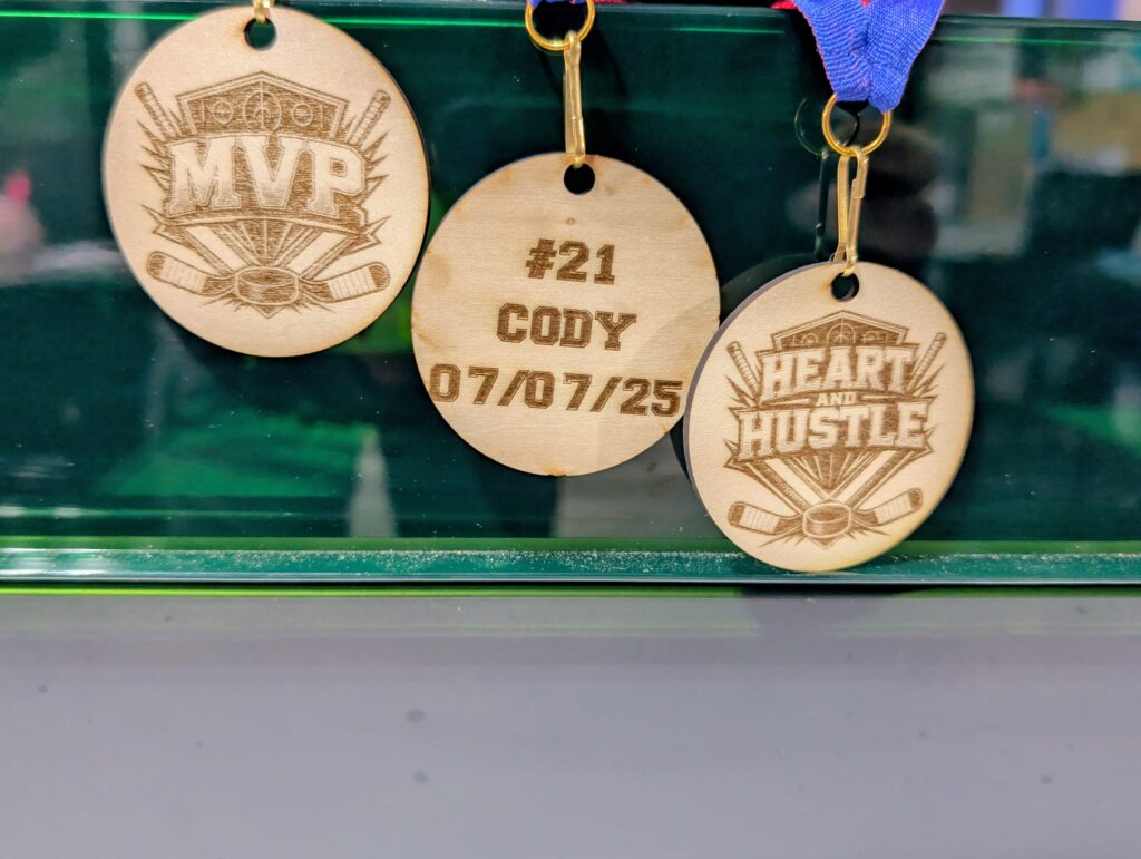 Engraved Wood Medal